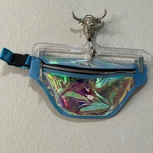 Iridescent Kitty Blue Crossbody/Fanny pack